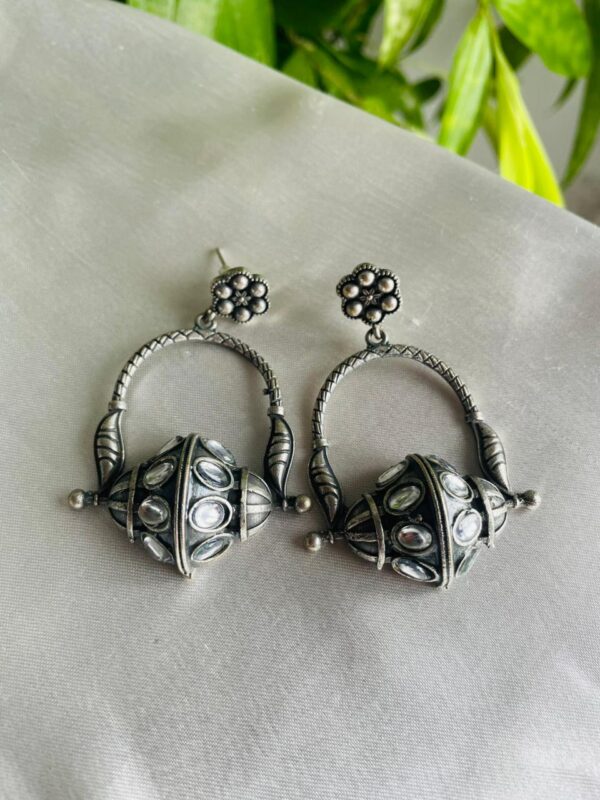 Banjara Kumbh 2 Banjara Kumbh / Oxidised Kundan earrings