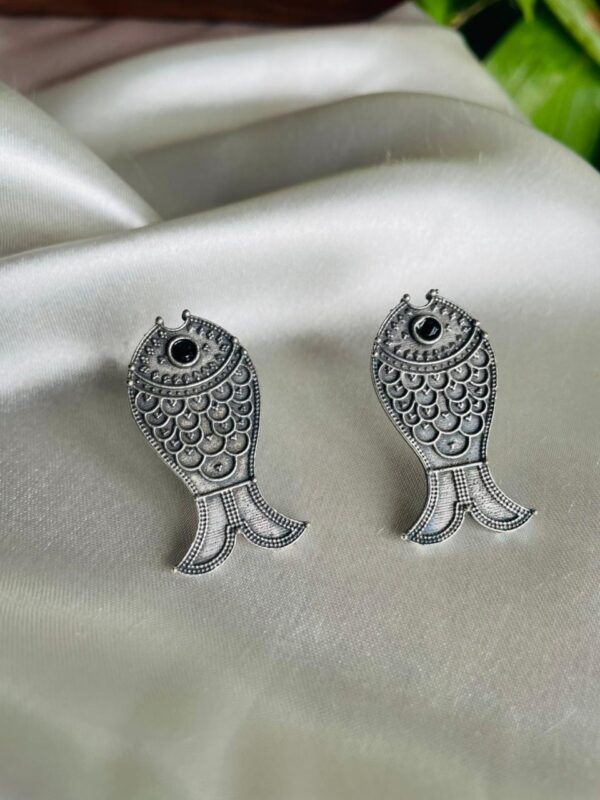 Matsya fishtailed oxidised earrings Matsya fishtailed oxidised earrings