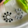 Surya / Oxidised Eclipse Earrings