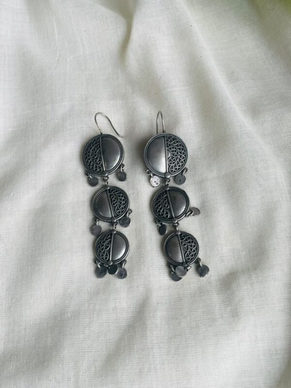 Antique Filigree Coin Earrings