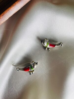 Colorful Enamel Fish Silver Earrings Colorful Enamel Fish Silver Earrings