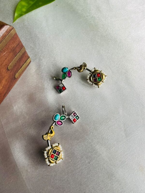 Peacock Jewel Charm Earrings