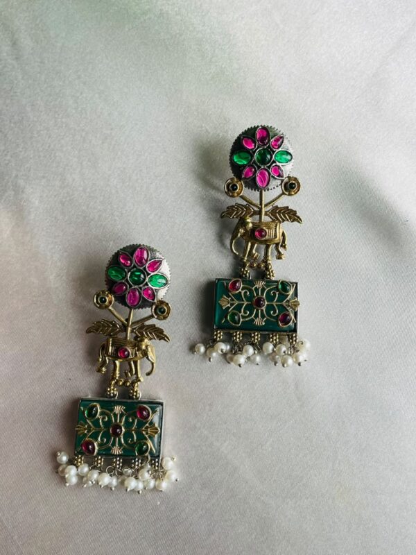 Royal Peacock Garden Earrings