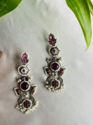 Royal Ruby Jhumka Earrings