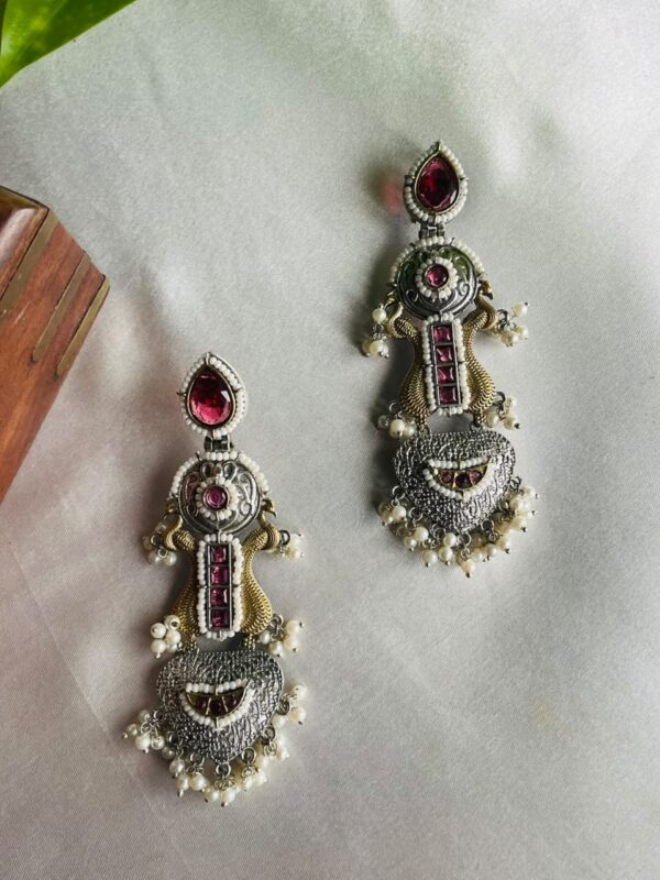 Ruby Peacock Heritage Earrings